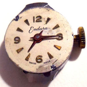 Endura Swiss Wrist Watch 1 Jewel Mechanical parts